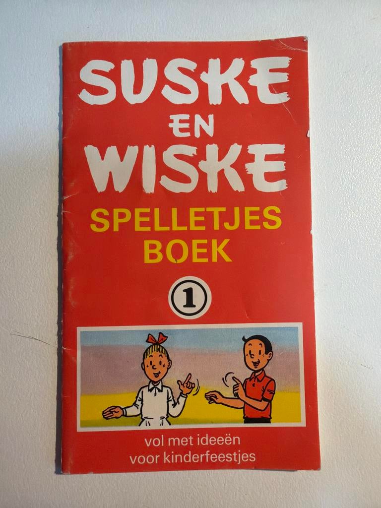 Suske en Wiske Spelletjes Boek 1 - Kinderfeestjes, Eén stripboek, Ophalen of Verzenden, Gelezen