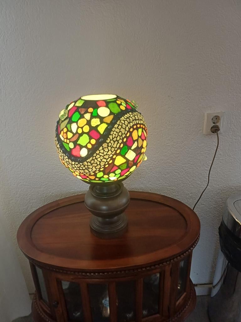 Handgemaakte lamp glazen lamp iets unieks, Ophalen of Verzenden, Glas