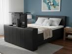Nieuwe elektro boxspring met voetbord met tv lift €2899,-, Zwart, Ophalen of Verzenden, 200 cm, 160 cm