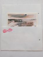 Johan Meeske prent kaart gesigneerd IJssel bij Zwolle, Ophalen of Verzenden