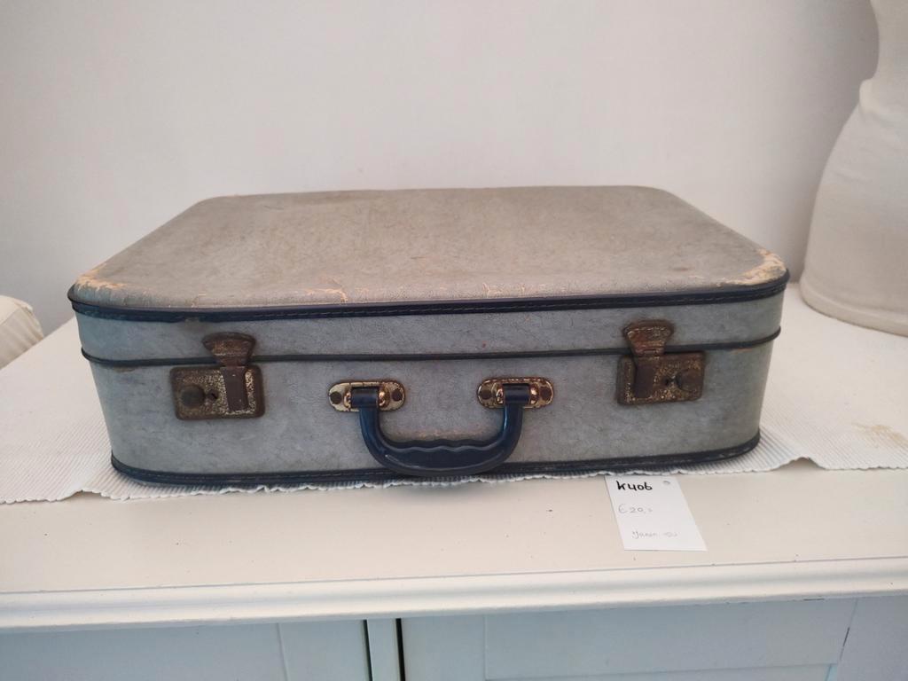 K406 VINTAGE jaren 50 koffer van geperst karton, Overige materialen, Gebruikt, 50 tot 60 cm, -