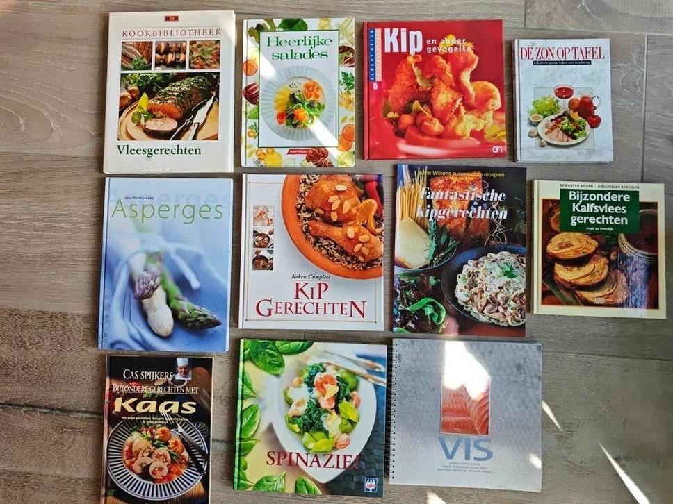 Kookboeken: Kip, Asperges, Spinazie, Kaas, Vis, Salades, Boeken, Kookboeken, Ophalen, Zo goed als nieuw