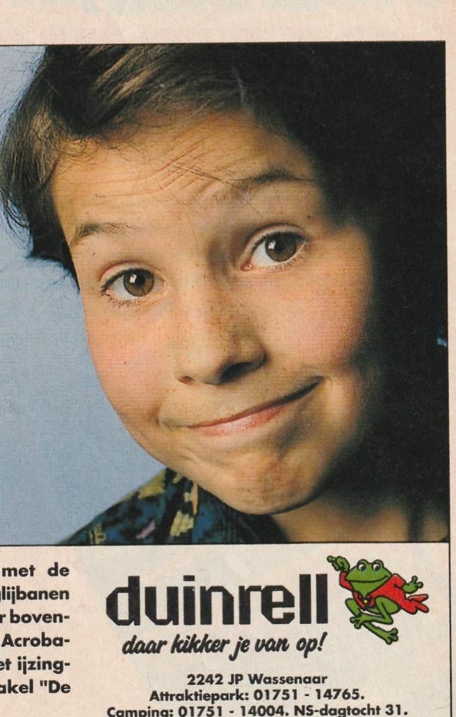 Retro reclame 1991 Duinrell pretpark jongetje wil dat, Verzenden, Overige typen