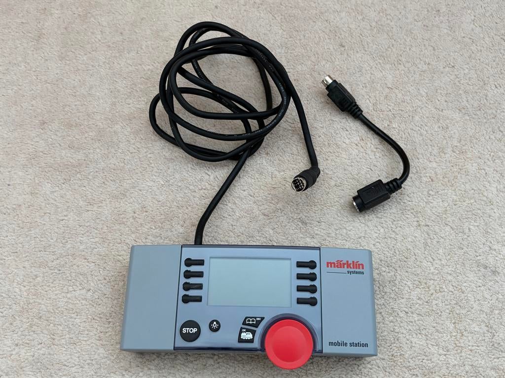 Märklin Mobile Station 60652 + Marklin 60124 adapter - zgan, Wisselstroom, Gebruikt, Overige typen, Ophalen of Verzenden