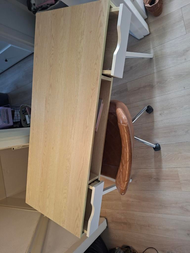Buro(12048cm)+stoel, Huis en Inrichting, Bureaus, Ophalen of Verzenden, Gebruikt