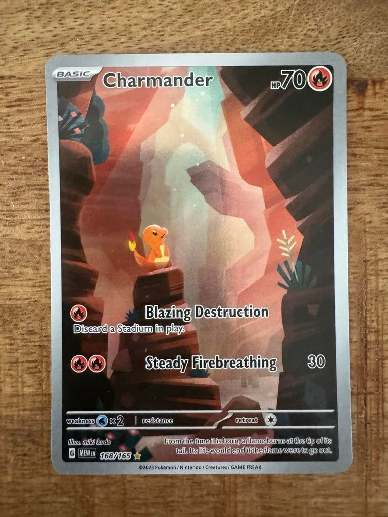 Charmander 168/165 Pokémon, Hobby en Vrije tijd, Verzamelkaartspellen | Pokémon, Ophalen of Verzenden, Nieuw, Losse kaart