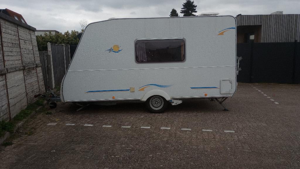 Caravan caravelair antares luxe 400 met mover, Dwarsbed, Treinzit, Particulier, 4 tot 5 meter