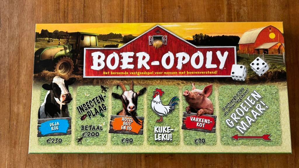 Boer-opoly bordspel monopoly, Ophalen of Verzenden, Zo goed als nieuw