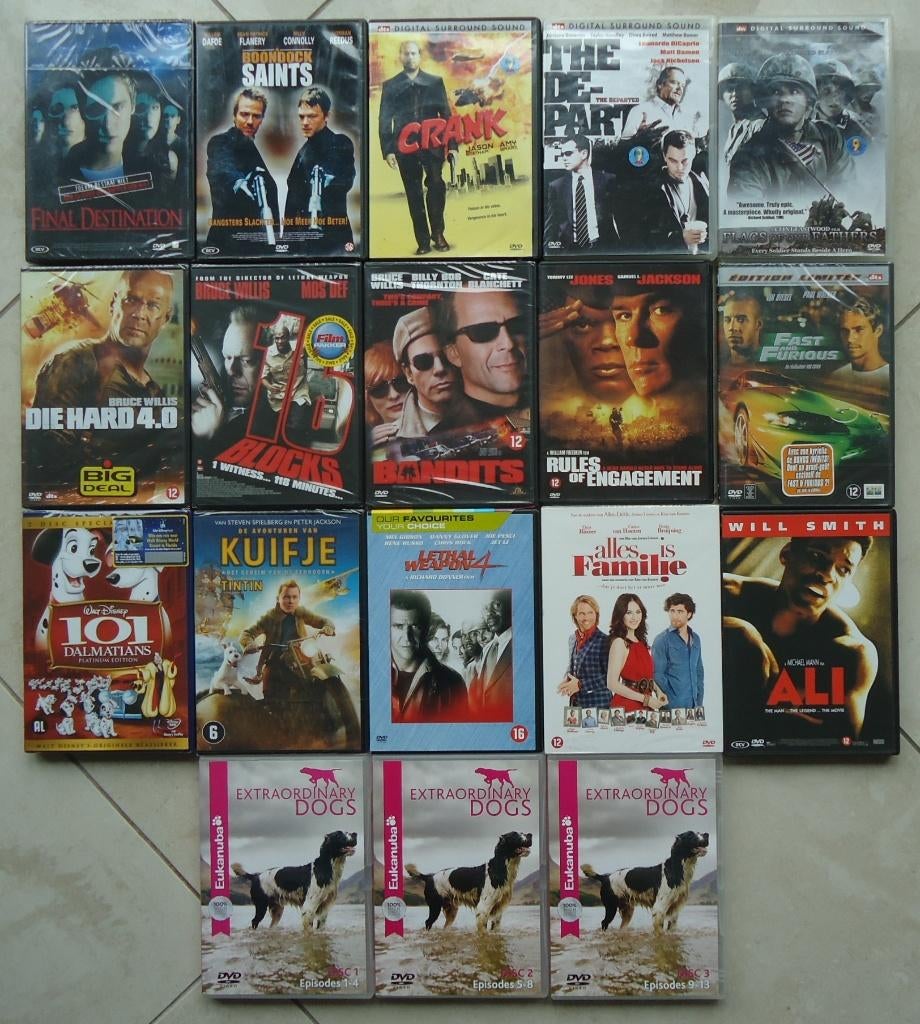 25 nieuwe en gebruikte DVD's en 1 DVD-box (diverse genres)., Alle leeftijden, Ophalen of Verzenden, Nieuw in verpakking, Boxset