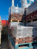 Oude donker rode / paarse vormbak stenen 21.5 x 5.5 60M2, Ophalen, Gebruikt, Bakstenen
