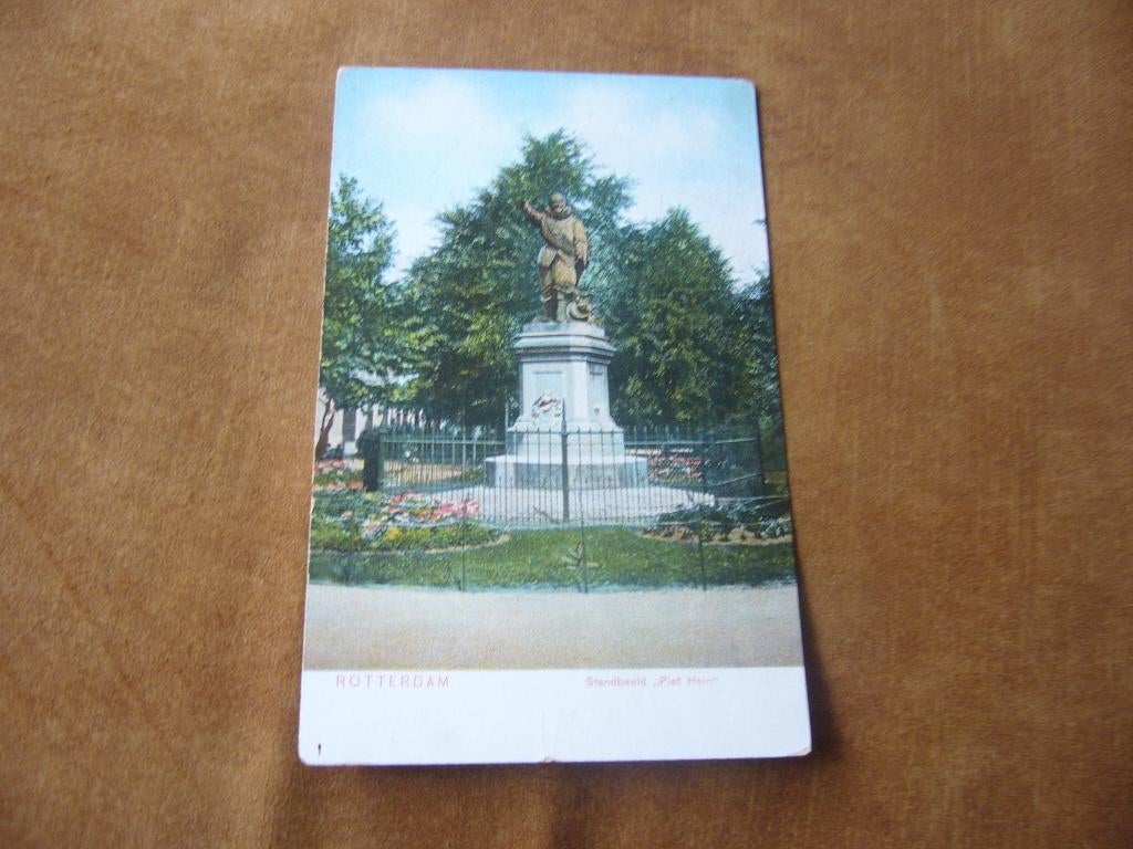ROTTERDAM  =  STANDBEELD PIET HEIN   BRIEFKAART, Verzamelen, Ophalen of Verzenden, Voor 1920, Ongelopen, Zuid-Holland
