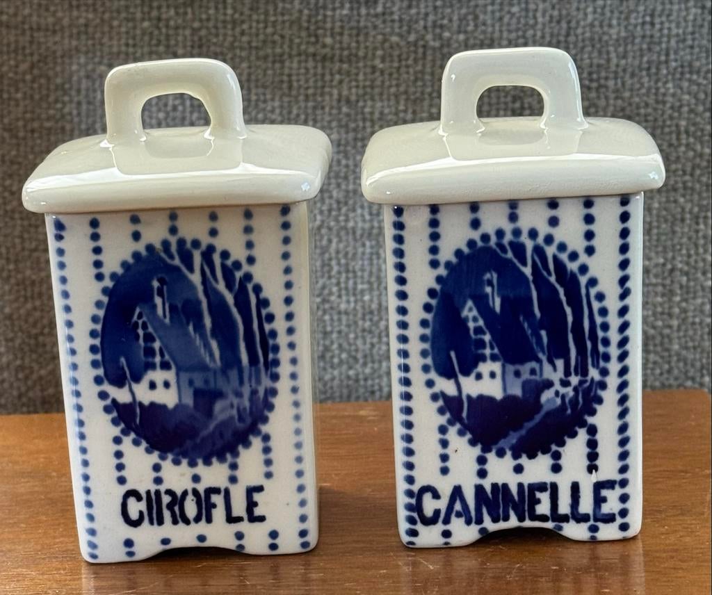 Vintage kruidenpotjes: Cirofle & Cannelle, Antiek en Kunst, Ophalen of Verzenden