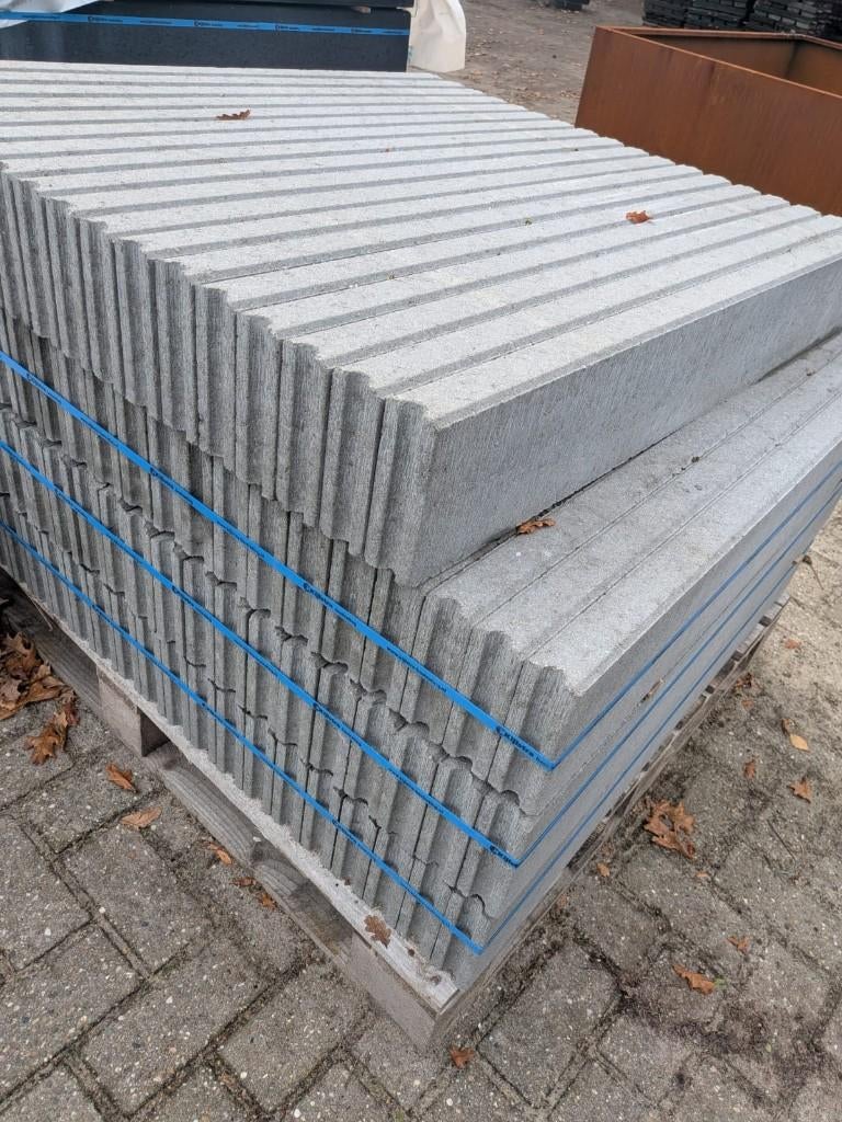 Betonnen opsluitbanden 100x15x5  Grijs, Tuin en Terras, Tegels en Klinkers, Ophalen, ., Overige typen, Nieuw
