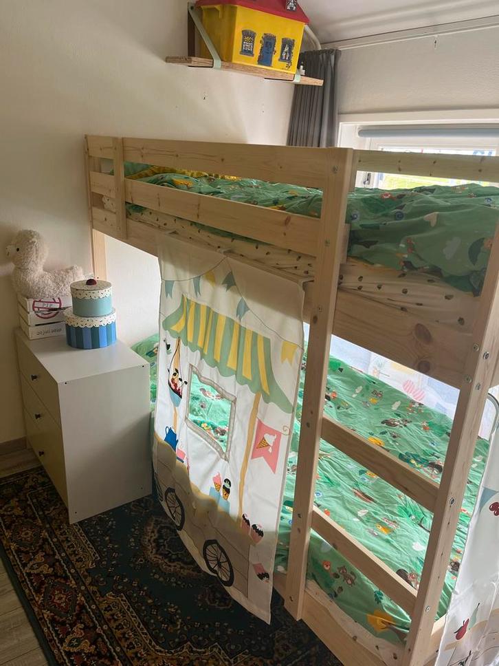 IKEA MYDAL stapelbed 90x200 cm, Huis en Inrichting, Slaapkamer | Stapelbedden en Hoogslapers, Zo goed als nieuw, Stapelbed, 90 cm