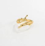 Ring 18 k verguld zilveren ring open verstelbaar, Nieuw, Ophalen of Verzenden, De Wieken 3, 17 tot 18