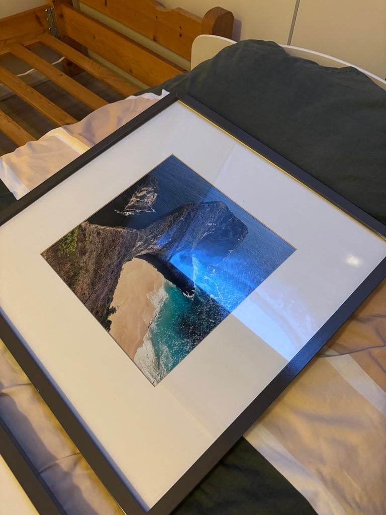 3 IKEA RIBBA Fotolijsten 53x53 cm met passe-partout, Ophalen, Kunststof, 50 tot 75 cm, Zo goed als nieuw