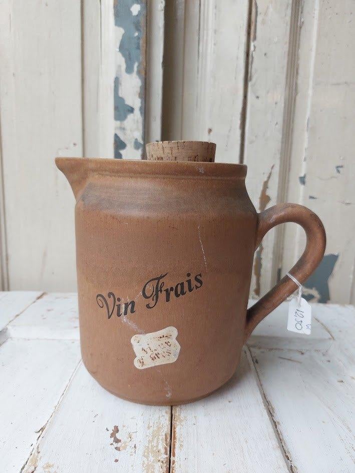 Franse Gres wijnkan, Antiek en Kunst, Antiek | Keramiek en Aardewerk, Ophalen of Verzenden