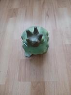 Groene Kikker met Kroon Tuinbeeld, Ophalen of Verzenden, Gebruikt, Beton, Dierenbeeld