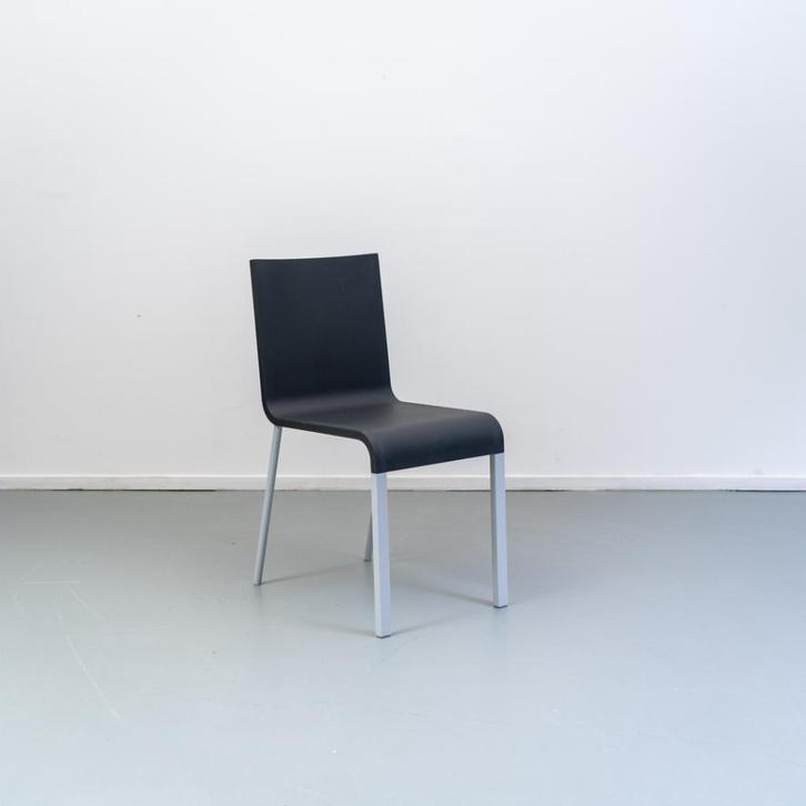 6 Vitra .03 Maarten van Severen stoel Zwart Nieuwstaat, Huis en Inrichting, Stoelen, Zo goed als nieuw, Kunststof, Metaal, Zwart