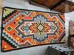 Vintage Tafelloper / Tafelkleed - 135x73 cm, Gebruikt, 100 tot 150 cm, Vintage, Zwart
