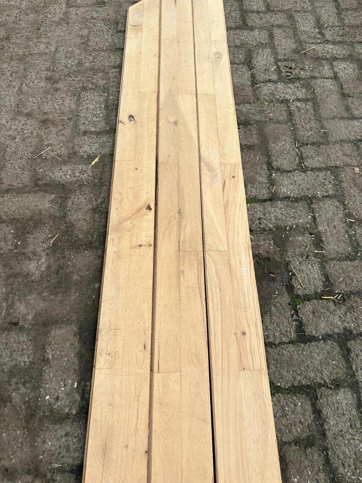 Junckers massief beuken houten vloer, 49 m2, 13 cm breed, Doe-het-zelf en Verbouw, Vloerdelen en Plavuizen, Gebruikt, Vloerdelen of -planken