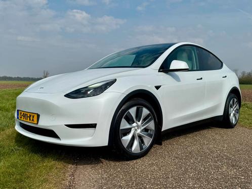 Tesla Model Y 2023 AWD long range 75 kWh wit garantie NAP, Auto's, Tesla, Particulier, Model Y, 360° camera, 4x4, ABS, Achteruitrijcamera