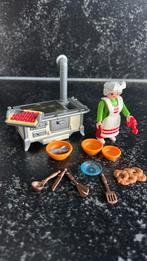 Playmobil kokkin met fornuis, Ophalen of Verzenden, Gebruikt