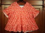 Oranje rood tuniekje bloemetjes 48/50, Kleding | Dames, Grote Maten, Ophalen of Verzenden, Nieuw, Rood, Blouse of Tuniek