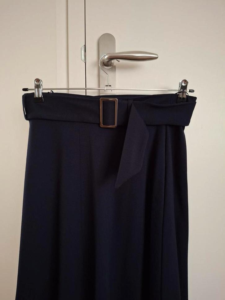 Esprit Midi Rok met Riem - Maat M, Kleding | Dames, Rokken, Zo goed als nieuw, Maat 38/40 (M), Blauw, Onder de knie, Ophalen of Verzenden