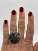 Z525 Prachtige brutalist zilveren ring (verstelbaar), Sieraden, Tassen en Uiterlijk, Ringen, Ophalen of Verzenden, Zo goed als nieuw