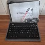 Tablet Bluetooth qwerty of azerty toetsenbord in hoes, unive, Computers en Software, Tablet-hoezen, Ophalen, Nieuw, Bescherming voor- en achterkant