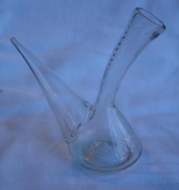 ﻿€15,= ANTIEK GLAS WIJN DRINKER PORRON MOND GEBLAZEN - ooq beschikbaar voor biedingen