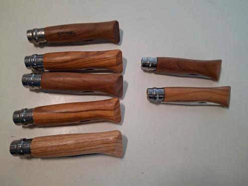 7 x opinel zakmes speciale houtsoort, Caravans en Kamperen, Kampeergereedschap, Zo goed als nieuw, Ophalen of Verzenden