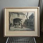 Ets Martin van Waning 1887-1972 Straatmuzikanten Koop: 1940, Antiek en Kunst, Ophalen of Verzenden