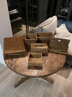 Birma rieten accessoires set, Ophalen of Verzenden, Gebruikt, Vierkant, Riet