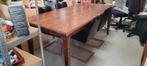 Mooie massief houten eettafel., Ophalen, Gebruikt, Onbekend, 200 cm of meer