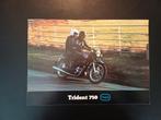 TRIUMPH Trident 750 1973 brochure folder origineel, Ophalen of Verzenden, Triumph