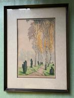 Bomen in Hetfsttooi gesigneerdHans Kaesler, Antiek en Kunst, Kunst | Etsen en Gravures, Ophalen of Verzenden
