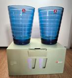 2 Aino Aalto Glazen Ultramarine Blue Iittala Finland, Glas of Glazen, Nieuw, Ophalen of Verzenden, Glas