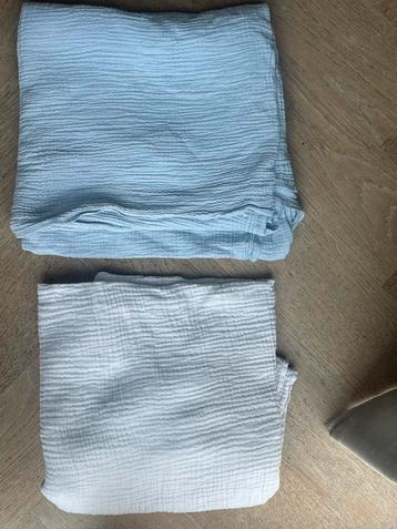 Ledikant laken cottonbaby. Wit en blauw beschikbaar voor biedingen