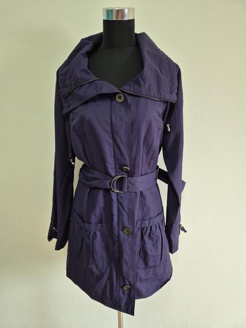 Jas87 - Paarse Miss Etam maat XL herfstjas (1), Kleding | Dames, Jassen | Winter, Zo goed als nieuw, Maat 46/48 (XL) of groter