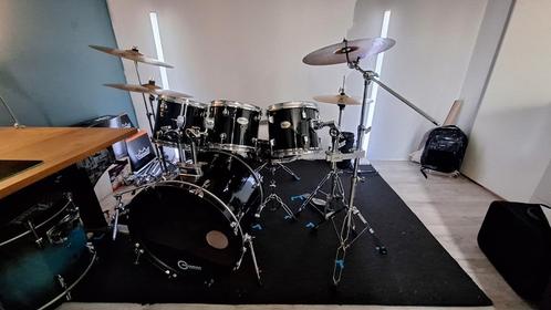 Uitgebreide Mapex Drumset + Bekkens & Extra’s, Muziek en Instrumenten, Drumstellen en Slagwerk, Zo goed als nieuw, Overige merken