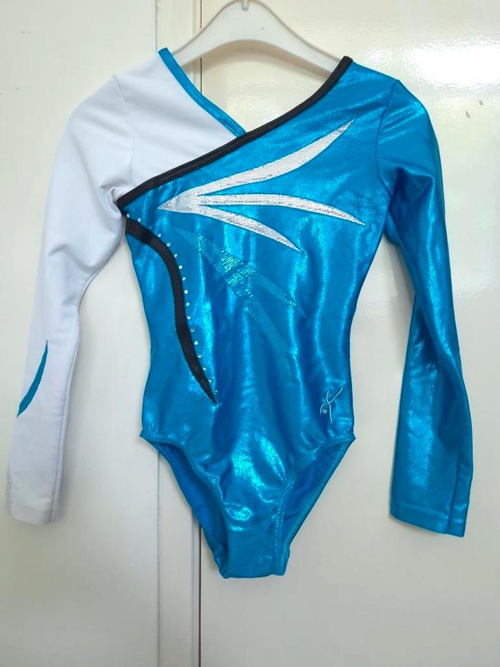 Turnpakje maat 140 lange mouwen, Sport en Fitness, Turnen, Zo goed als nieuw, Turnpak(je), Kindermaat 122 t/m 140, Ophalen of Verzenden