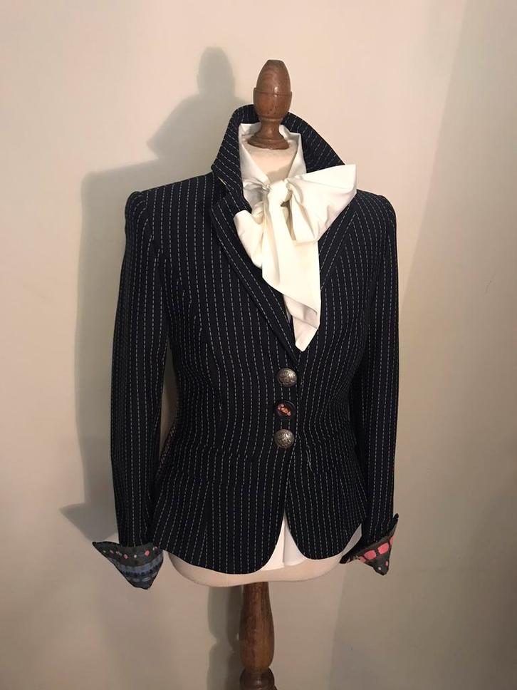 MAIDEN LANE JASJE/BLAZER DARK BLUE, Kleding | Dames, Jasjes, Kostuums en Pakken, Zo goed als nieuw, Jasje, Maat 36 (S), Blauw