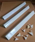 4 stuks "Onzichtbare" wand plank dragers. Wit. 60 + 200 cm., Huis en Inrichting, Woonaccessoires | Wandplanken en Boekenplanken