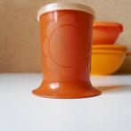 Retro Tupperware beker met deksel, Oranje, Beker of Kan, Gebruikt, Ophalen