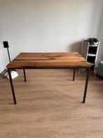 Eettafel noten houten blad., Huis en Inrichting, Tafels | Eettafels, Ophalen, 100 tot 150 cm, 50 tot 100 cm, Zo goed als nieuw
