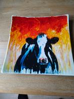 Wandbord " Koe in zonsondergang" door Henk Hofstra., Ophalen of Verzenden