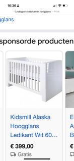 Ledikant wit hoogglans, Kinderen en Baby's, Ophalen of Verzenden, Zo goed als nieuw, Jongetje of Meisje