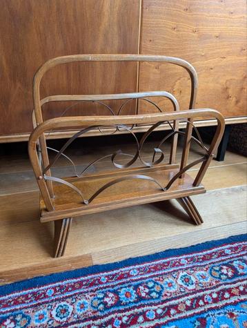 Art Deco Lectuurbak, Hout & Messing, 1930 beschikbaar voor biedingen
